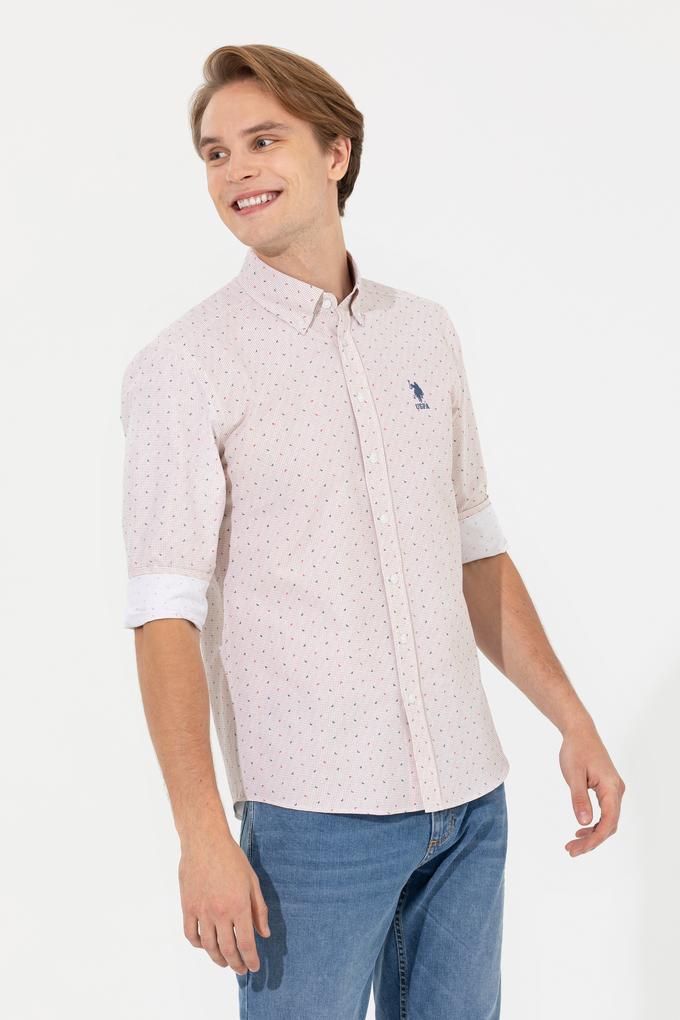 Erkek Bej Uzun Kollu Gömlek