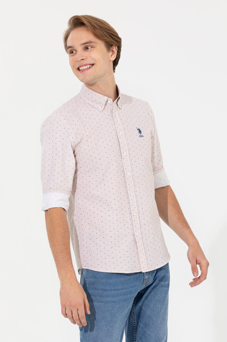 Erkek Bej Uzun Kollu Gömlek