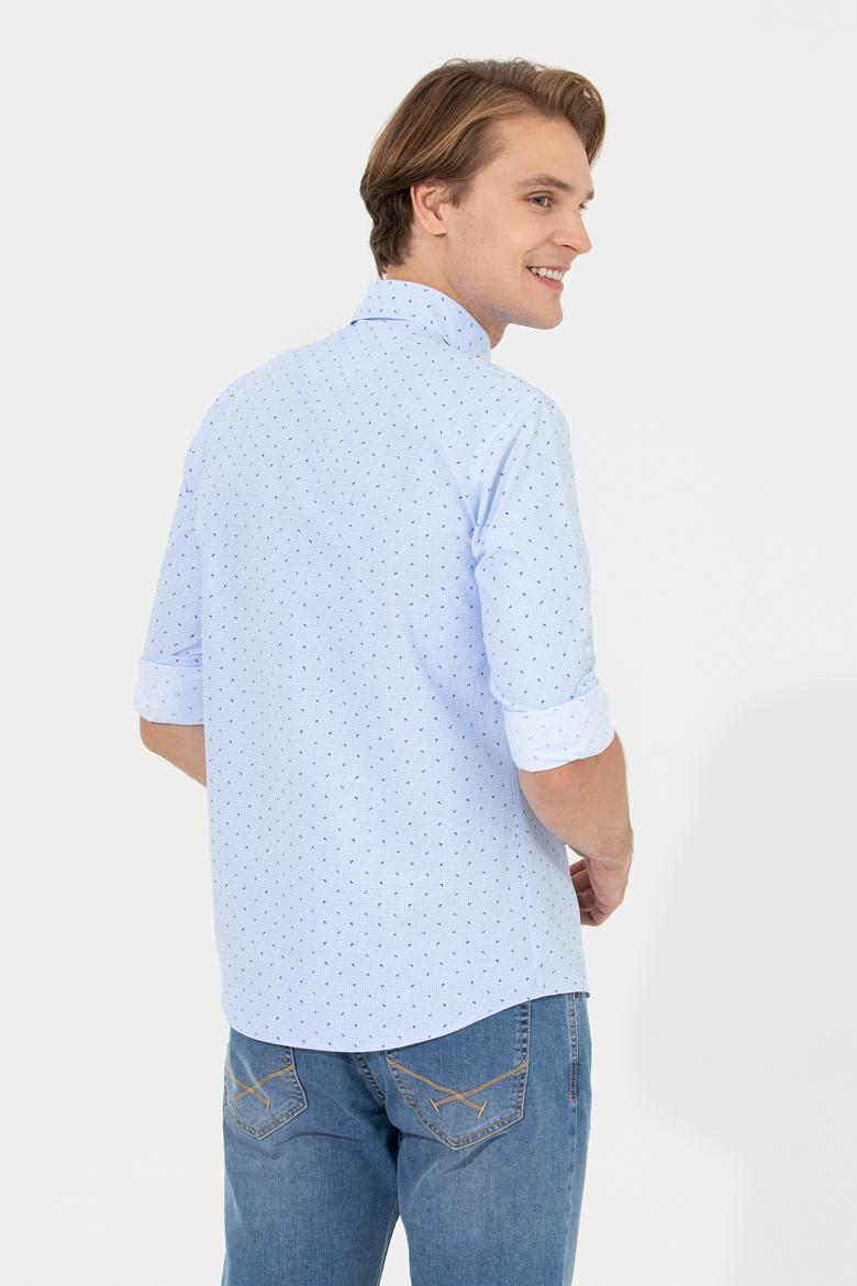 Erkek Açık Mavi Uzun Kollu Gömlek - 50247746021