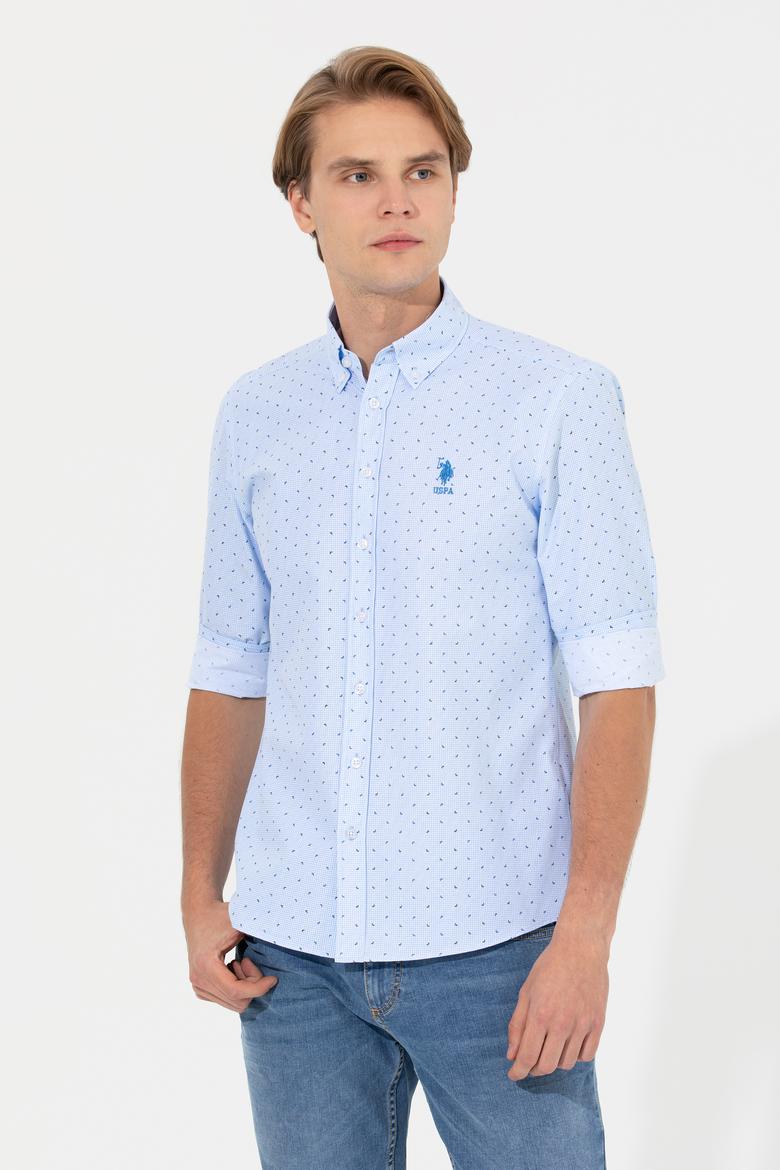 Erkek Açık Mavi Uzun Kollu Gömlek - 50247746021