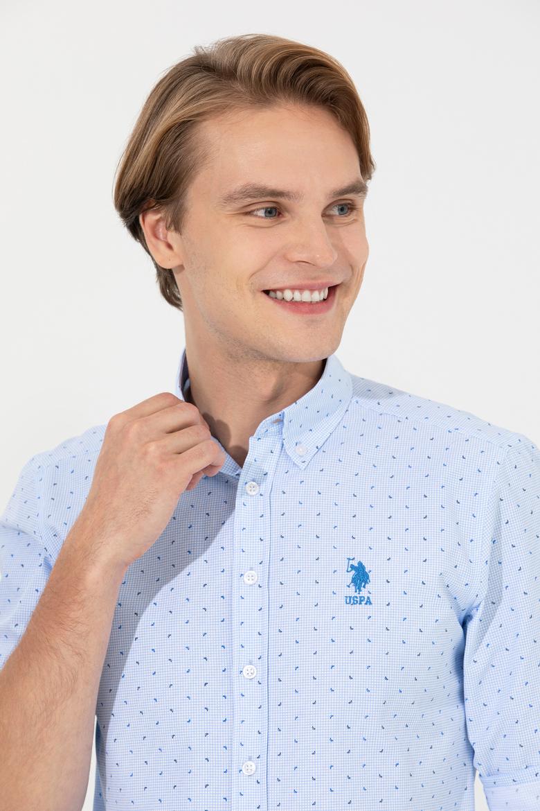 Erkek Açık Mavi Uzun Kollu Gömlek - 50247746021