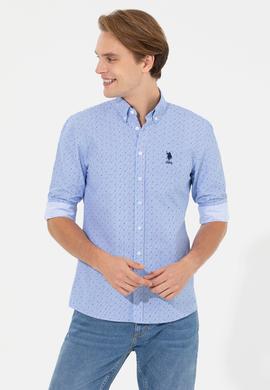 Erkek Mavi Uzun Kollu Gömlek - 50247746008