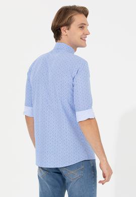 Erkek Mavi Uzun Kollu Gömlek - 50247746008