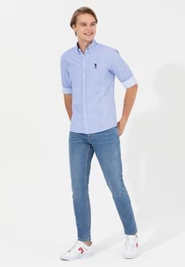 Erkek Mavi Uzun Kollu Gömlek - 50247746008