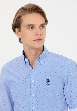 Erkek Mavi Uzun Kollu Gömlek - 50247746008