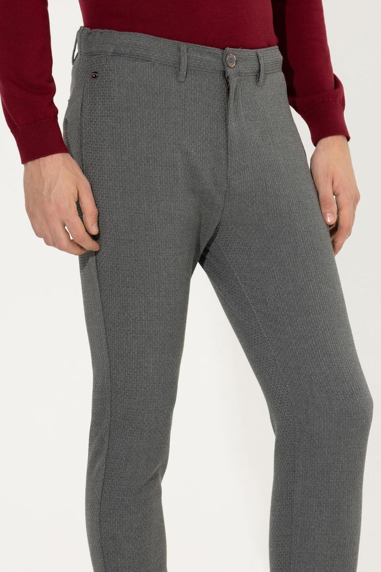 Erkek Gri Kanvas Pantolon - 50253462020