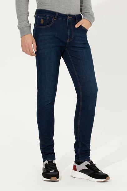 Erkek Koyu Mavi Jean Pantolon