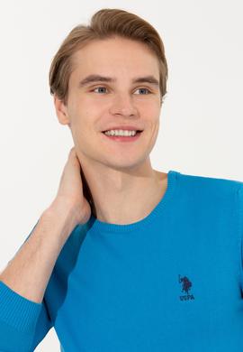 Erkek Kobalt Mavi Basic Kazak - 50253443051