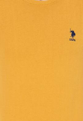 Erkek Safran Bisiklet Yaka Basic Triko Kazak - 50253443061