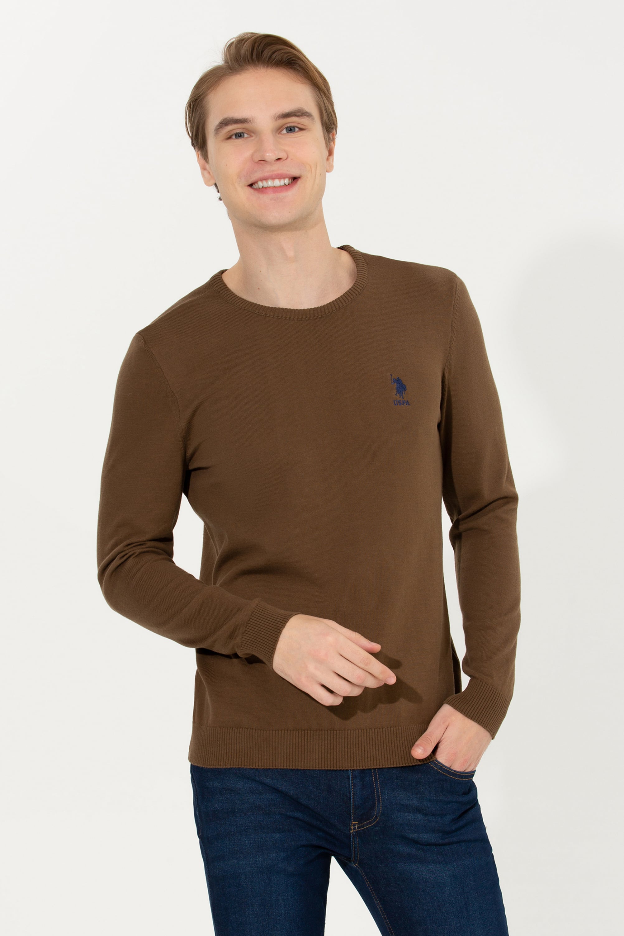 Erkek Coconut Bisiklet Yaka Basic Triko Kazak - Image 1