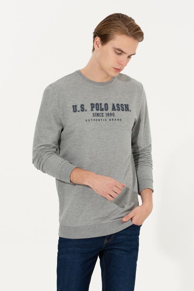 Erkek Gri Melanj Sweatshirt