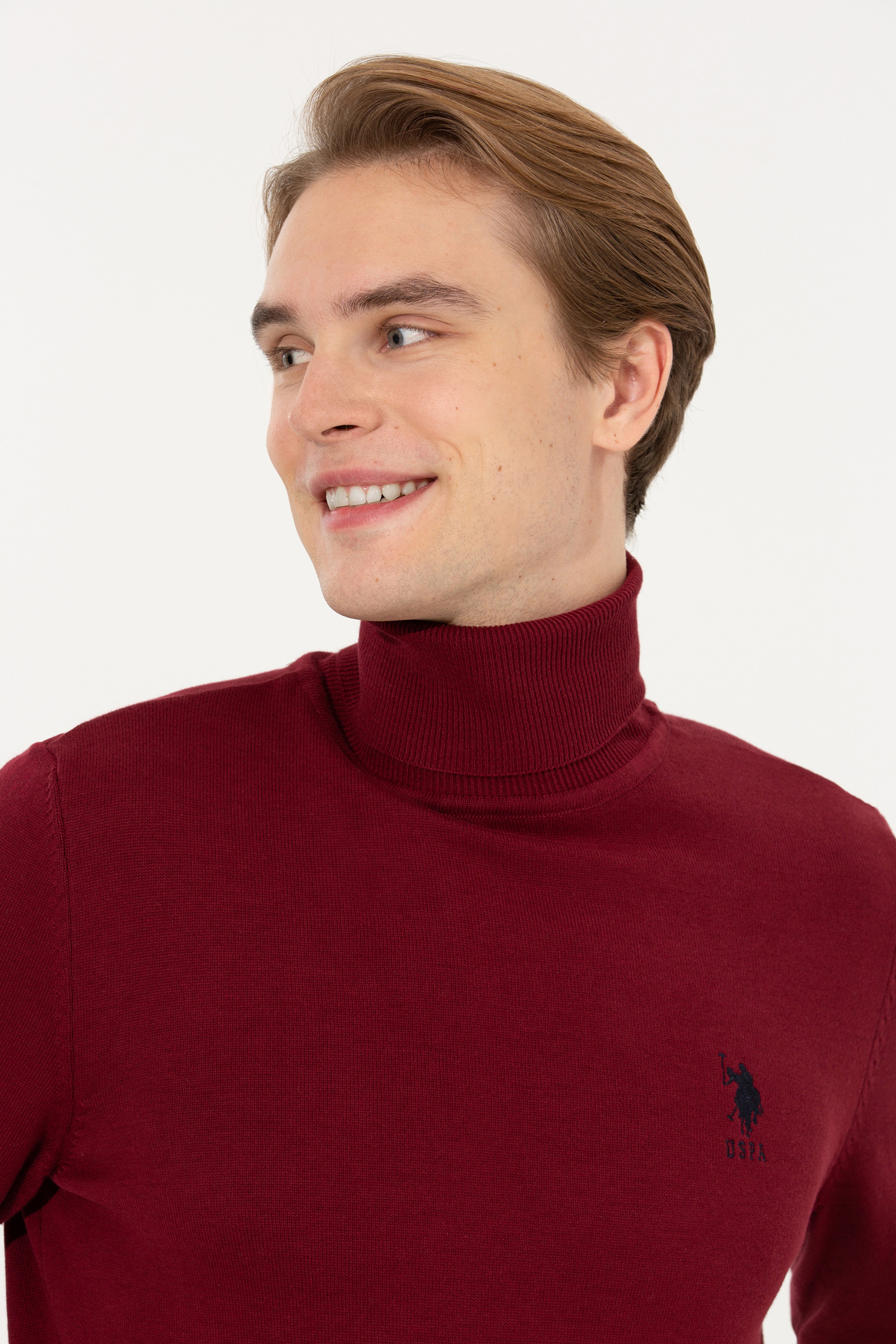 Erkek Bordo Basic Kazak - Image 1