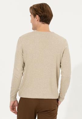 Erkek Taş Melanj Basic Kazak - 50253443071