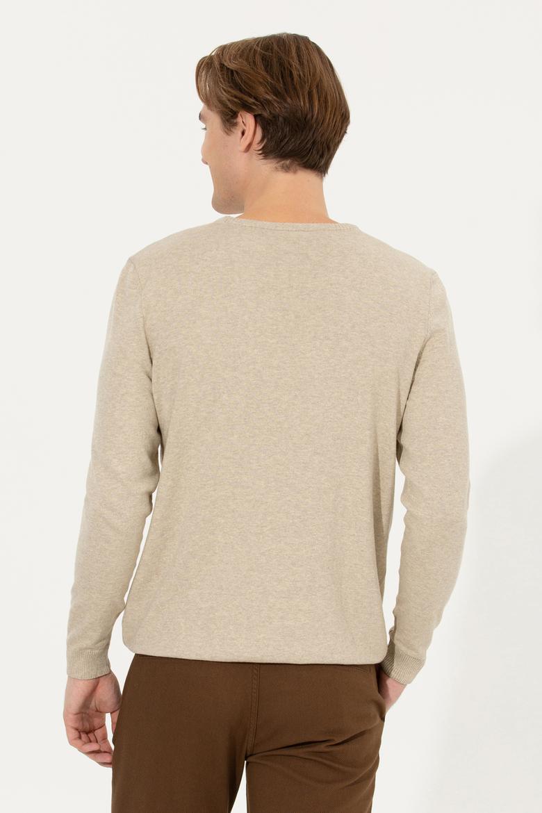 Erkek Taş Melanj Basic Kazak - 50253443071