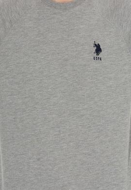 Erkek Gri Melanj Basic Sweatshirt - 50253181016