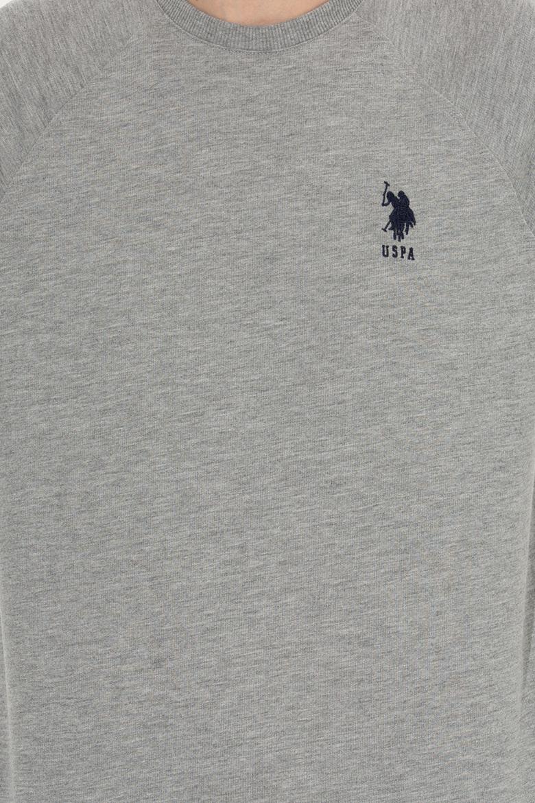 Erkek Gri Melanj Basic Sweatshirt - 50253181016