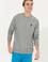 Erkek Gri Melanj Basic Sweatshirt