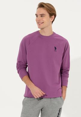 Erkek Menekşe Basic Sweatshirt - 50253181056