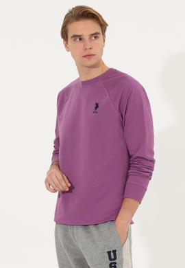 Erkek Menekşe Basic Sweatshirt - 50253181056