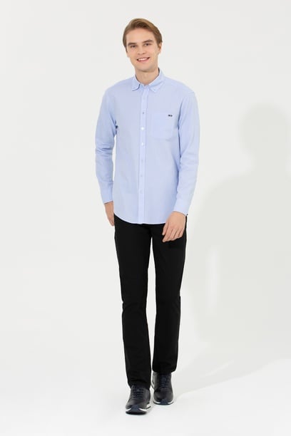 Erkek Regular Fit Siyah Chinos