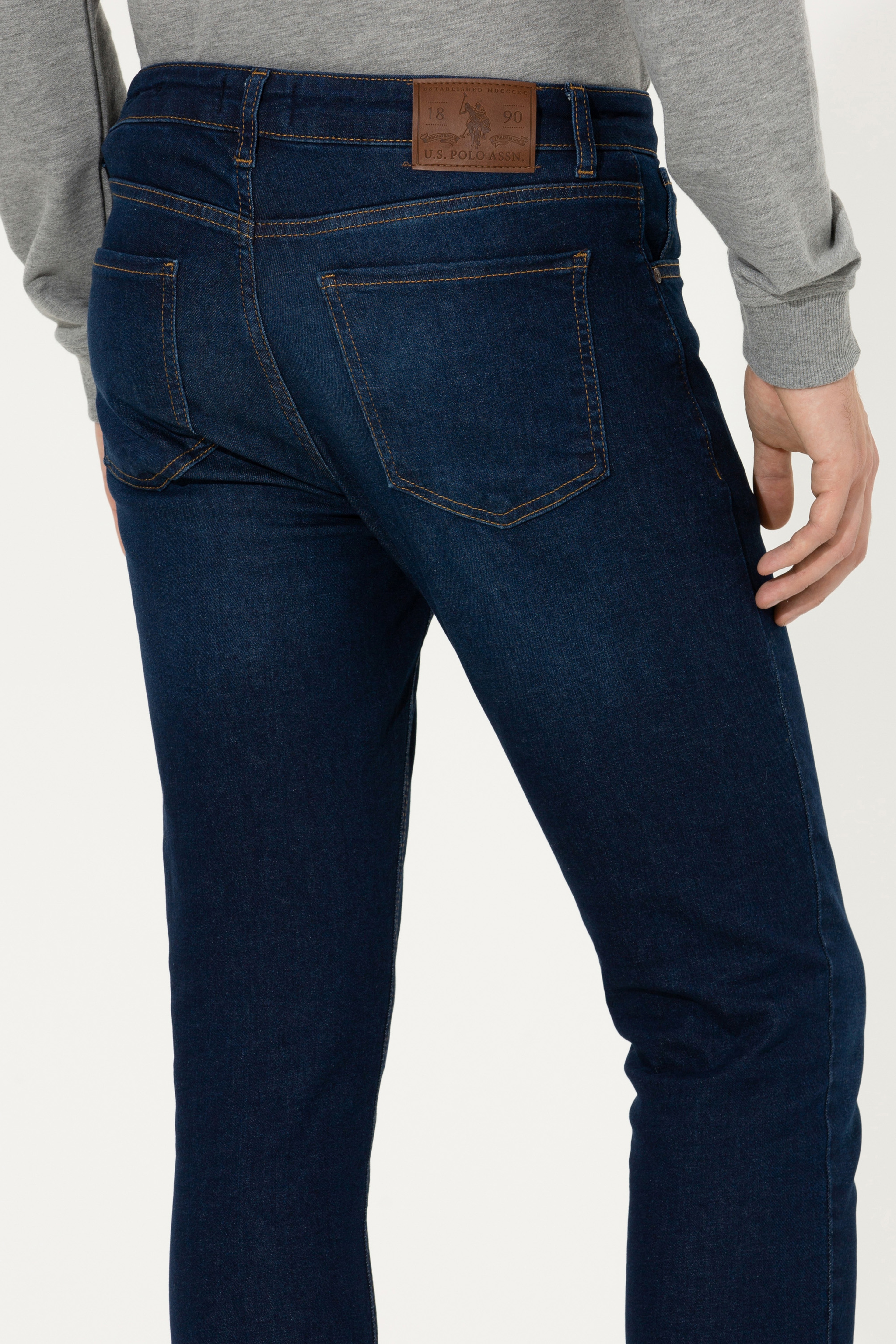 Erkek Koyu Mavi Jean Pantolon - Image 7