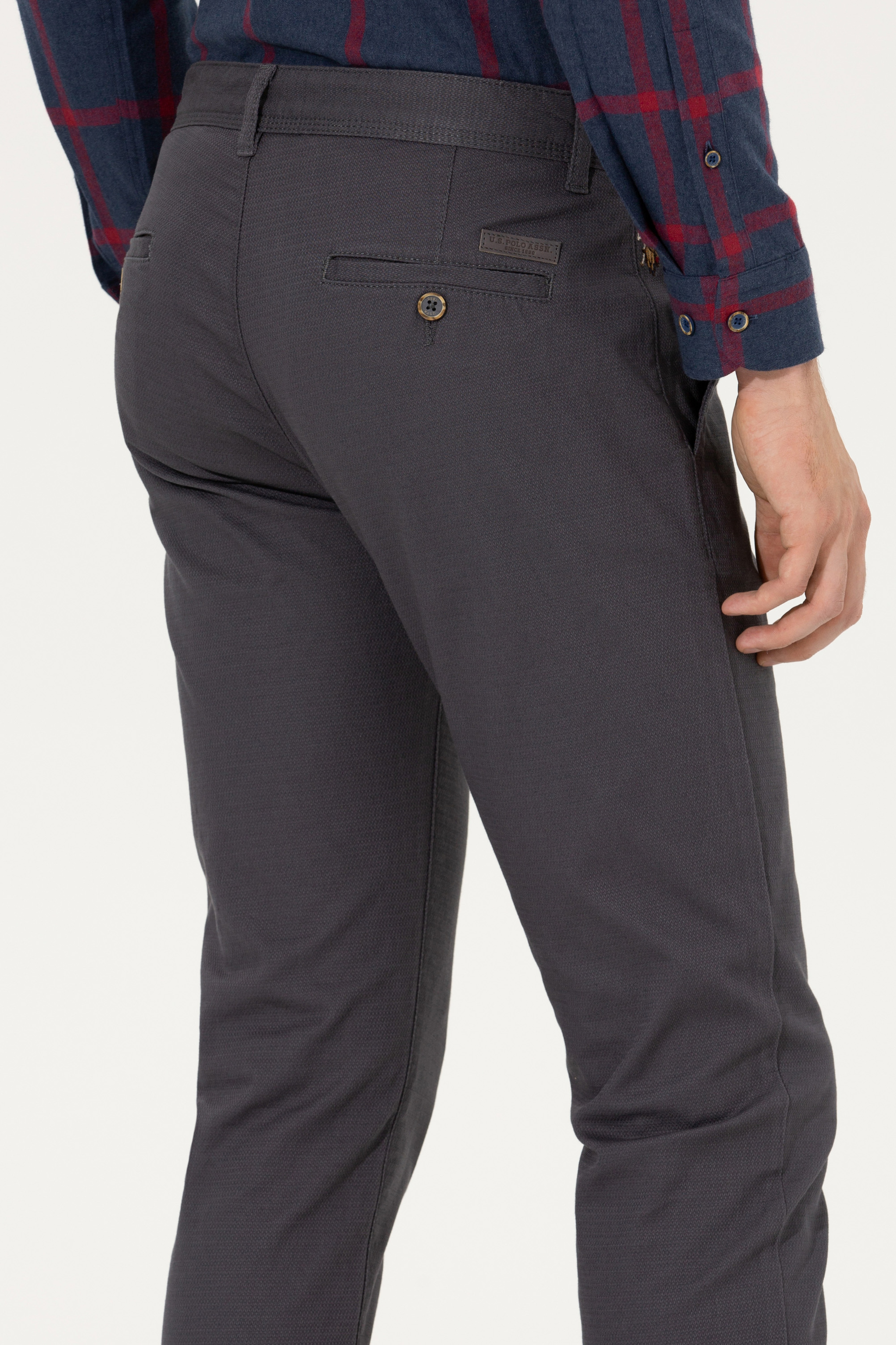 Erkek Slim Fit Antrasit Kanvas Pantolon - Image 7