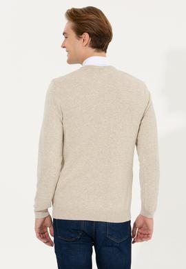 Erkek Taş Melanj Basic Kazak - 50253444064