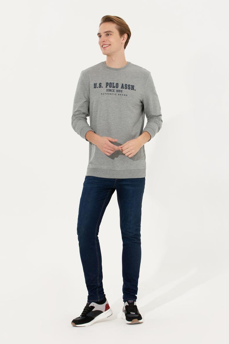 Erkek Gri Melanj Sweatshirt - 50256352012