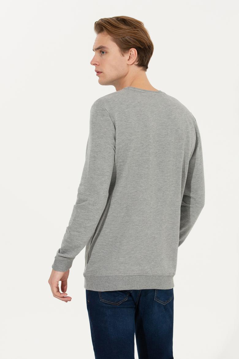 Erkek Gri Melanj Sweatshirt - 50256352012