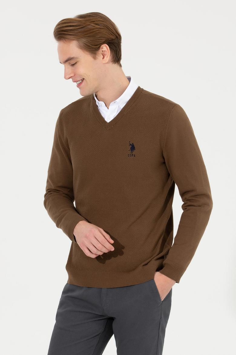 Erkek Coconut V Yaka Basic Triko Kazak - 50251877104