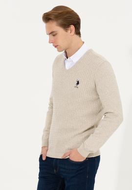 Erkek Taş Melanj Basic Kazak - 50253444064