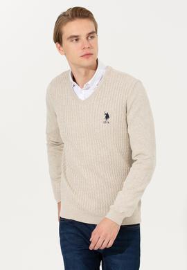 Erkek Taş Melanj Basic Kazak - 50253444064