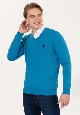 Erkek Kobalt Mavi Basic Kazak - 50253445064