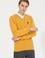 Erkek Safran V Yaka Basic Triko Kazak