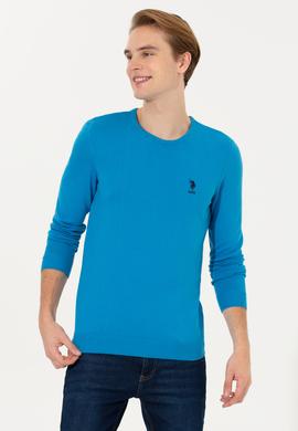 Erkek Kobalt Mavi Basic Kazak - 50253443051