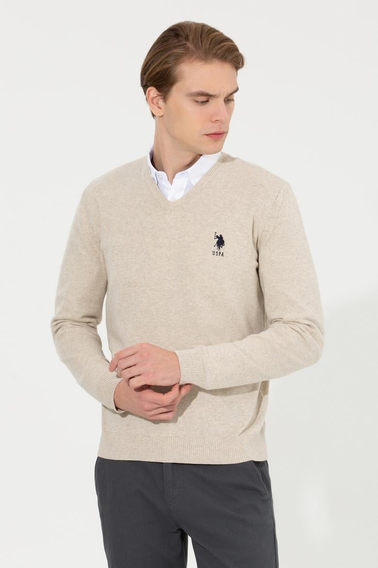 Erkek Taş Melanj Basic Kazak - 50253445085