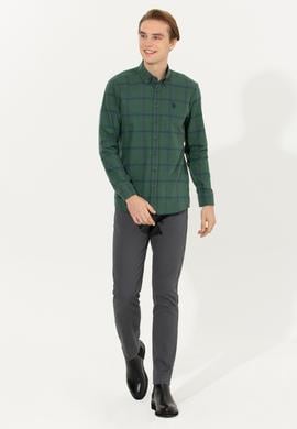 Erkek Slim Fit Antrasit Kanvas Pantolon - 50256593005