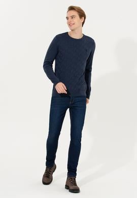 Erkek Lacivert Basic Kazak - 50251882104