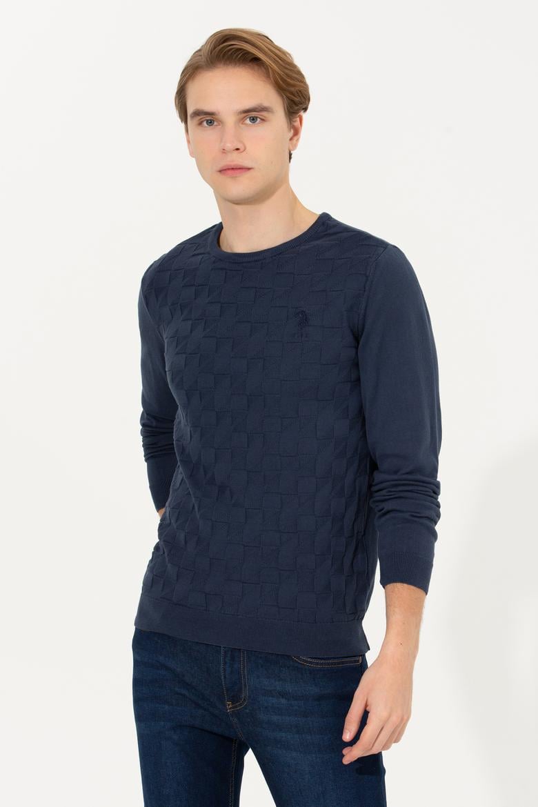 Erkek Lacivert Basic Kazak - 50251882104