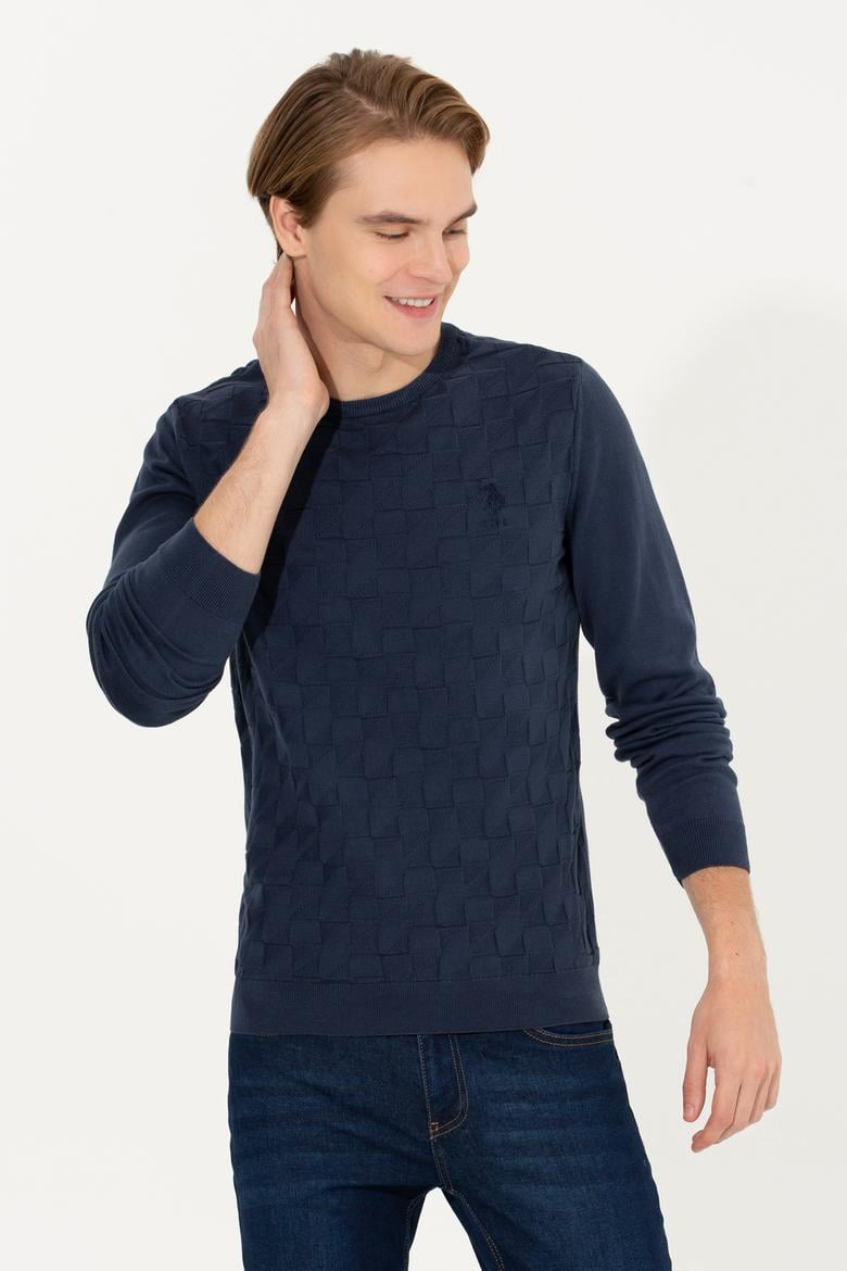 Erkek Lacivert Basic Kazak - 50251882104