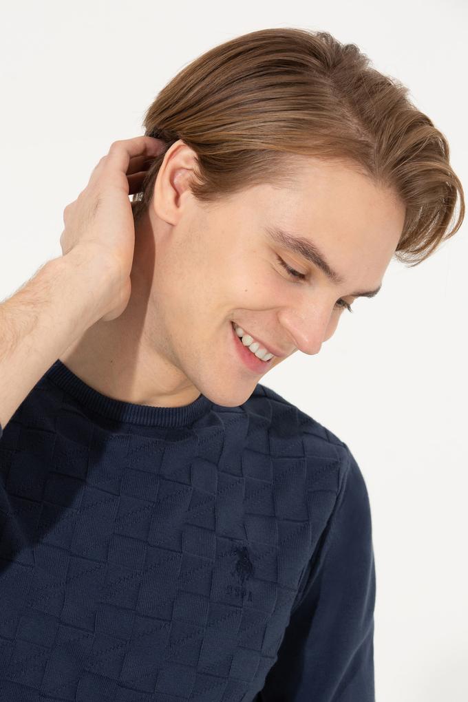 Erkek Lacivert Basic Kazak