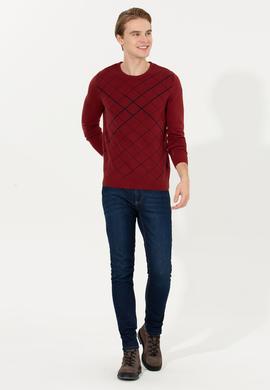 Erkek Vişne Kazak - 50253956023