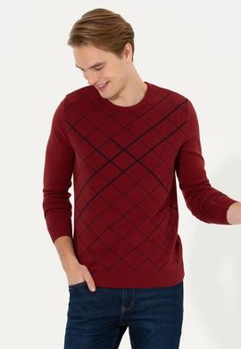 Erkek Vişne Kazak - 50253956023