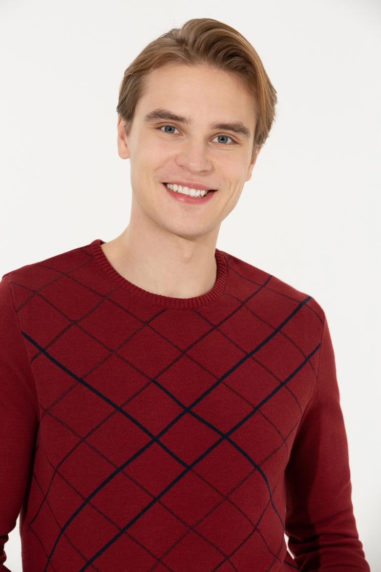 Erkek Vişne Kazak - 50253956023