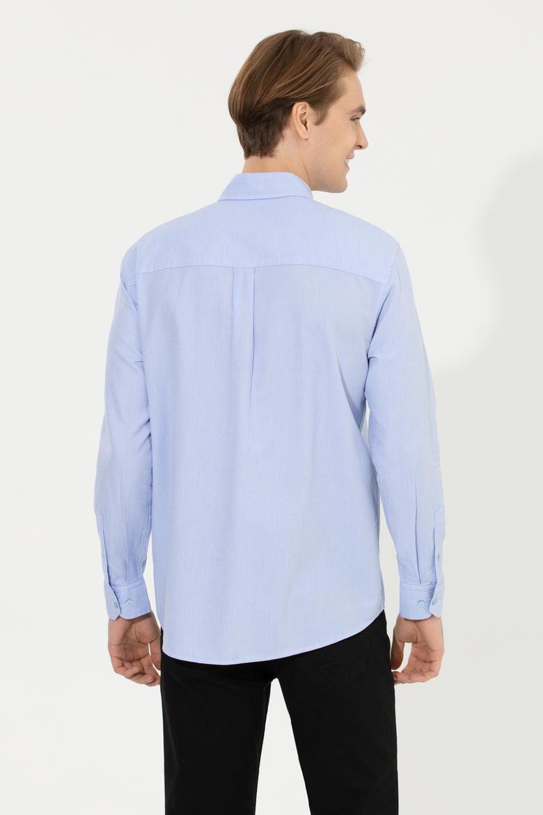 Erkek Mavi Uzun Kollu Gömlek - 50256988018