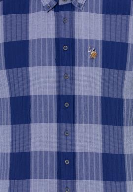 Erkek Ekoseli Mavi Gömlek - 50254134016
