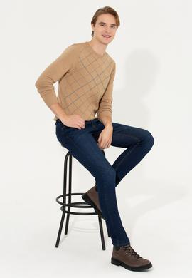 Erkek Camel Melanj Kazak - 50253956013