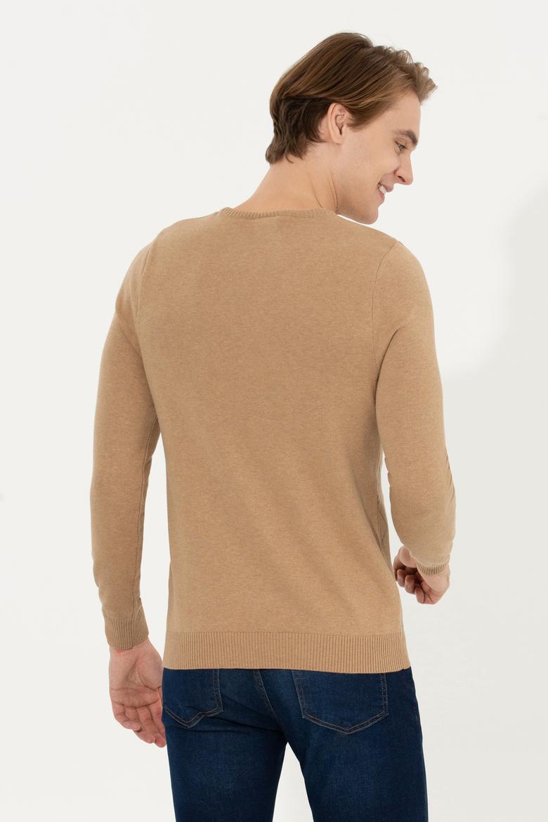 Erkek Camel Melanj Kazak - 50253956013