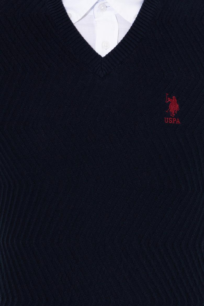 Erkek Lacivert V - Yaka Triko Kazak - 50258314007