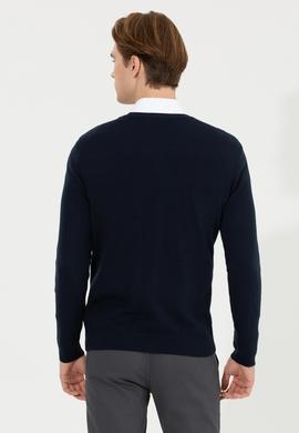 Erkek Lacivert V - Yaka Triko Kazak - 50258314007